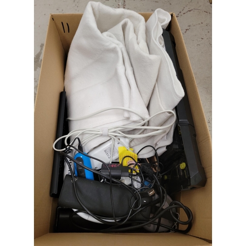 11 - ONE BOX OF ELECTRICAL ITEMS
including straighteners, trimmers, electric toothbrushes, neck fan, elec... 