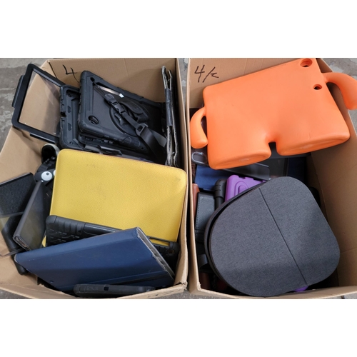 4 - TWO BOXES OF PURSES, WALLETS & PROTECTIVE CASES
branded and unbranded, including phone, tablet and k... 