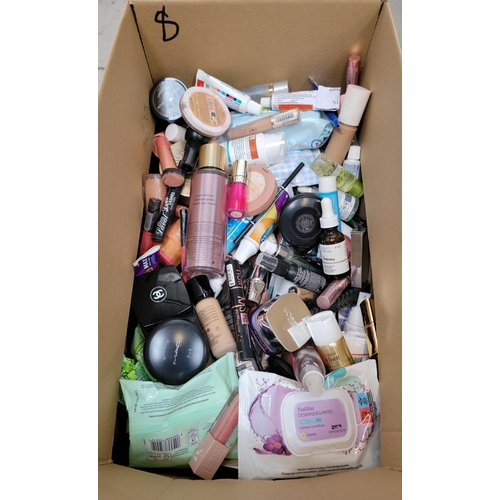 8 - ONE BOX OF TOILETRIES AND COSMETICS
including Mac, Chanel, Kiko, L'Oreal, Maybelline, NYX, Clinique,... 