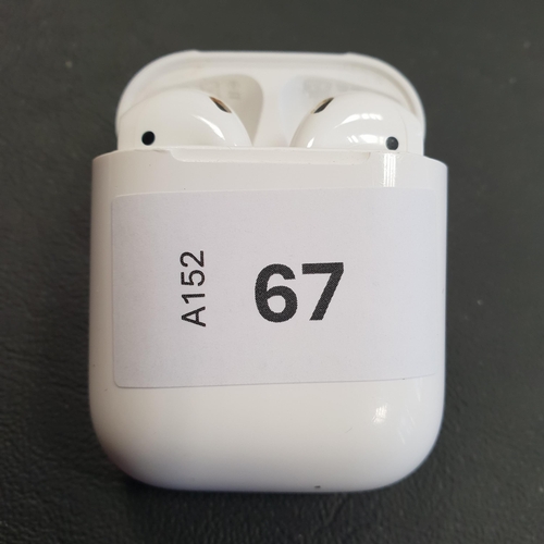 67 - PAIR OF APPLE AIRPODS 2ND GENERATION
in Lightning charging case