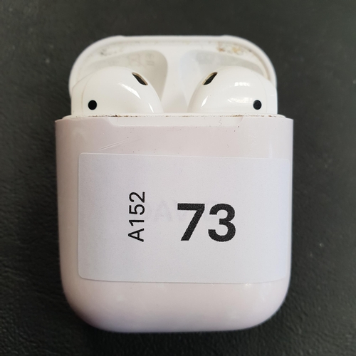 73 - PAIR OF APPLE AIRPODS 2ND GENERATION
in Lightning charging case
Note: with personalisation to case '... 