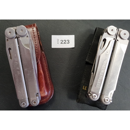 223 - TWO LEATHERMAN MULTI-TOOLS
comprising a Wave and a Wave+, both in cases
Note: You must be over the a... 