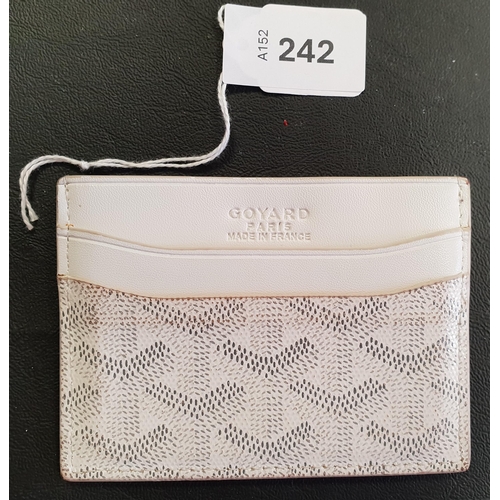 242 - GOYARD SAINT SULPICE WHITE CARD HOLDER