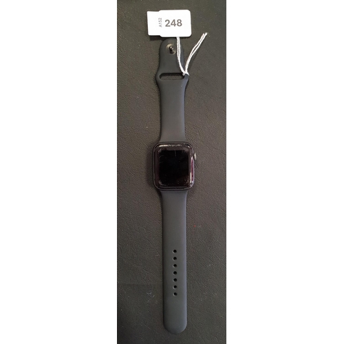 248 - APPLE WATCH SERIES 4
44mm case; model A1978; S/N FHLZ1910KDH0; Apple Account Locked. Screen is scrat... 