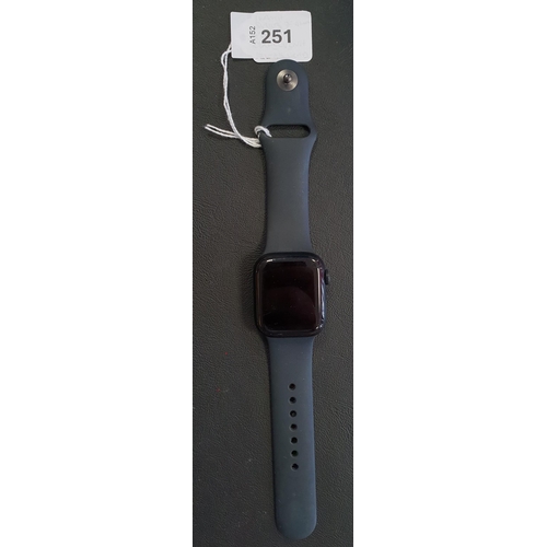 251 - APPLE WATCH SERIES 7 
41mm case; model A2473; S/N RTXF2LV2NH; Apple Account Locked. 
Note: It is the... 