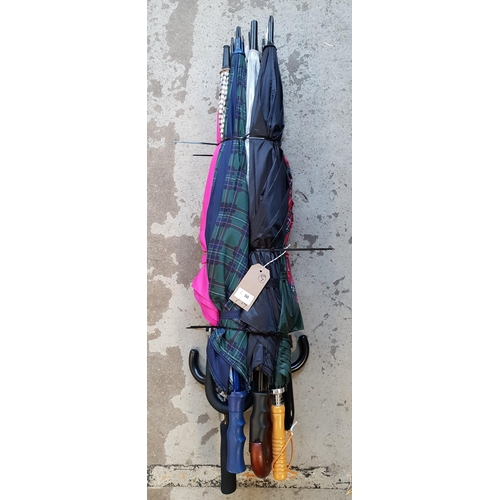 SELECTION OF FOURTEEN UMBRELLAS
including golf and stick styles