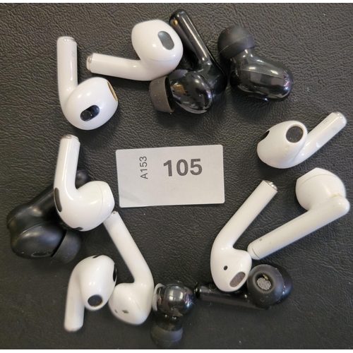 SELECTION OF THIRTEEN LOOSE EARBUDS
including Apple (13)