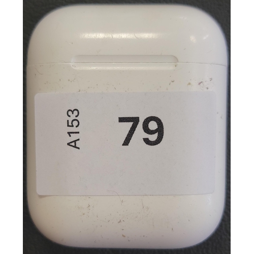 79 - PAIR OF APPLE AIRPODS 2ND GENERATION
in Lightning charging case
Note: Earbuds very dirty