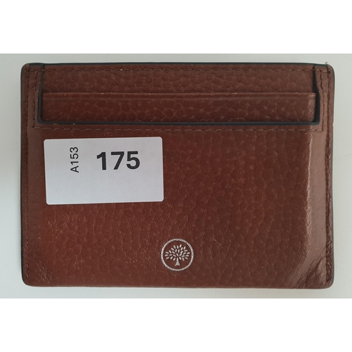 MULBERRY BROWN LEATHER DOUBLE SIDED CARD HOLDER