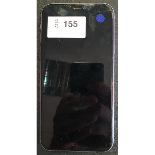 155 - APPLE IPHONE 11
IMEI 356580107978315. Apple Account locked. Cracked and scratched screen.
Note: It i... 