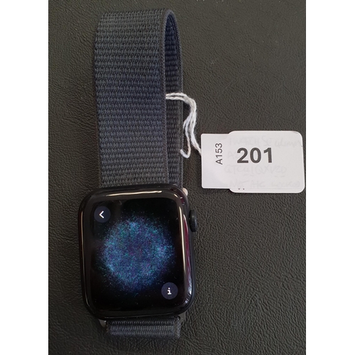 201 - APPLE WATCH SE
44mm case; model A2723; S/N GTC41QXV20; NOT Apple Account Locked; 
Note: It is the bu... 