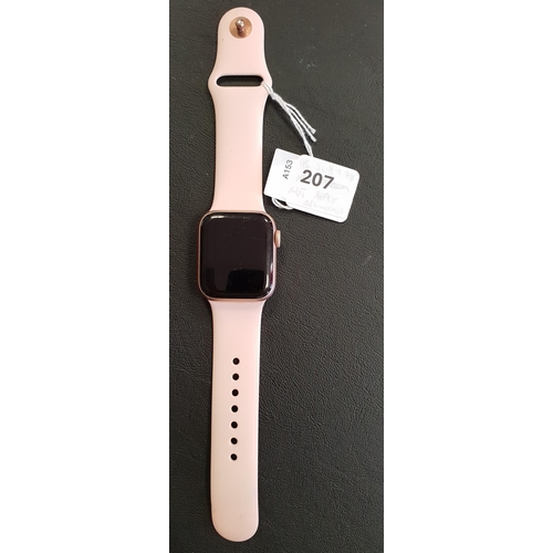 207 - APPLE WATCH SERIES 4
40mm case; model A1977; S/N FHLXVD48KDH4; NOT Apple Account Locked 
Note: It is... 