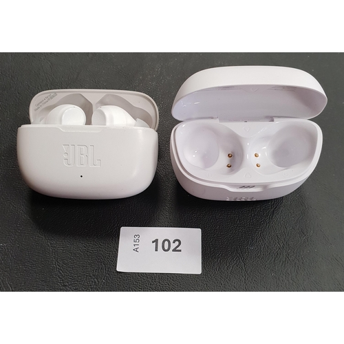 102 - PAIR OF JBL EARBUDS IN CHARGING CASE
together with an empty JBL charging case