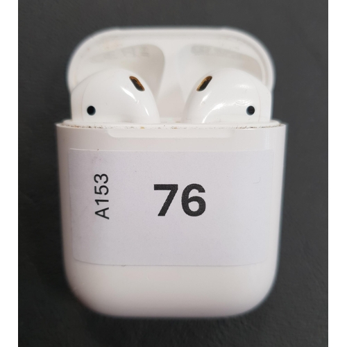 76 - PAIR OF APPLE AIRPODS 2ND GENERATION
in Lightning charging case