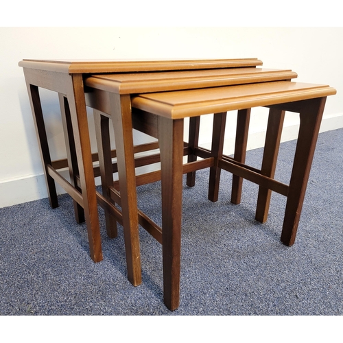 615 - NEST OF THREE MID CENTURY TEAK OCCASIONAL TABLES
the largest measuring 55 x 46 x 40cm