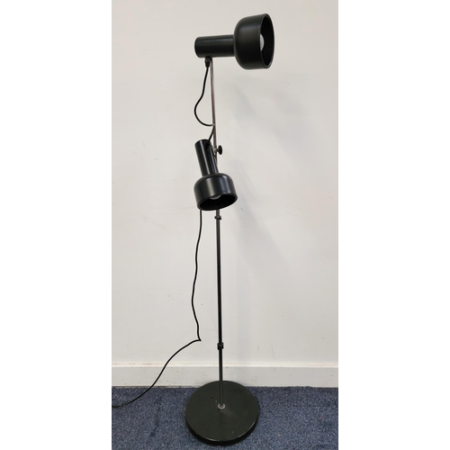 619 - FLOOR STANDING READING LAMP
with two black adjustable spot lights on black base