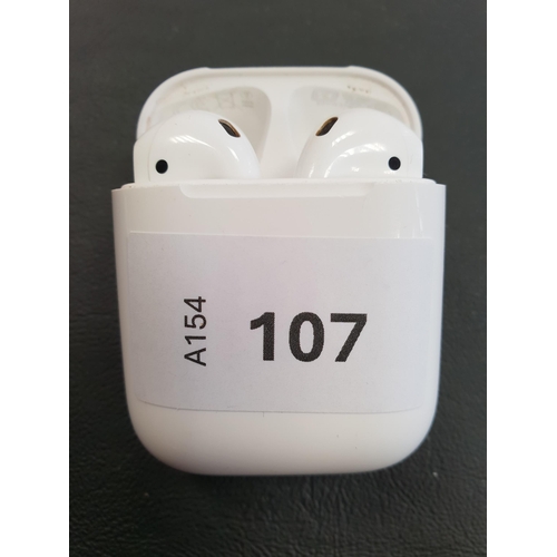 107 - PAIR OF APPLE AIRPODS 2ND GENERATION
in Lightning charging case