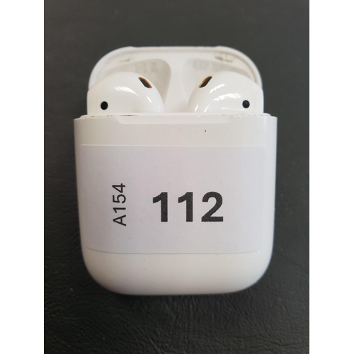 112 - PAIR OF APPLE AIRPODS 2ND GENERATION
in Lightning charging case