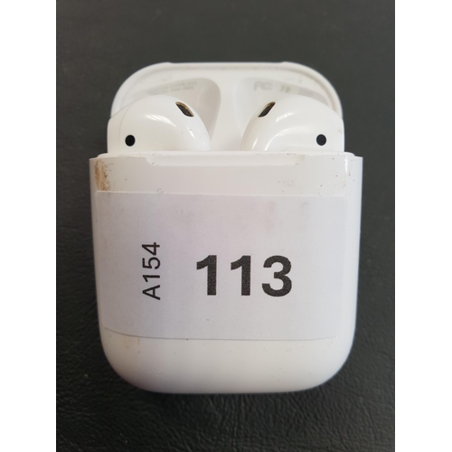 113 - PAIR OF APPLE AIRPODS 2ND GENERATION
in Lightning charging case