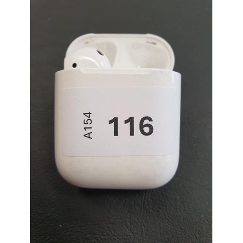 116 - SINGLE APPLE AIRPOD 2ND GENERATION
in Lightning charging case