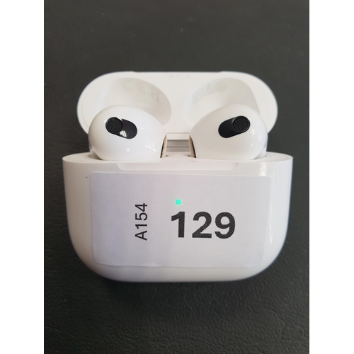 129 - PAIR OF APPLE AIRPODS 3RD GENERATION
in lightning charging case