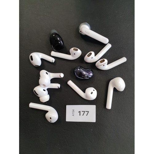 177 - SELECTION OF TWELVE LOOSE EARBUDS
including Apple and JBL (12)