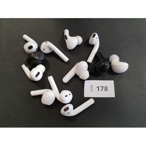 178 - SELECTION OF TWELVE LOOSE EARBUDS
including Apple and JBL (12)