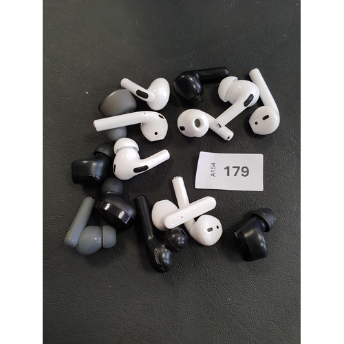 179 - SELECTION OF FIFTEEN LOOSE EARBUDS
including Apple and JBL (15)