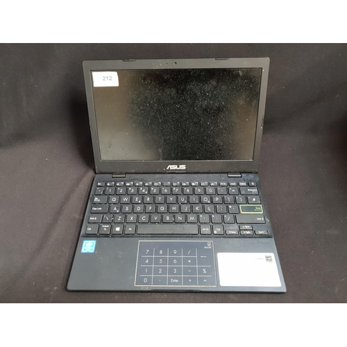 212 - ASUS NOTEBOOK PC LAPTOP
model E210M; serial number MBN0CX10K382451; Wiped. Keyboard is very dirty.
N... 