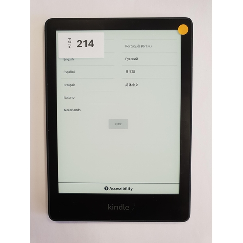 214 - AMAZON KINDLE PAPERWHITE 5 E-READER
11th generation, serial number G8S2 DK03 3306 05XQ
Note: It is t... 