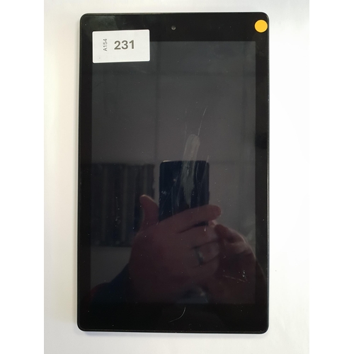 231 - AMAZON KINDLE FIRE HD8 6TH GENERATION 
serial number G000 L407 6434 0U1L
Note: It is the buyer's res... 