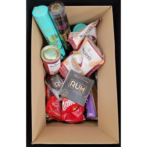 51 - ONE BOX OF CONSUMABLE ITEMS
Including: biscuits, shortbread, chocolates, sweets,