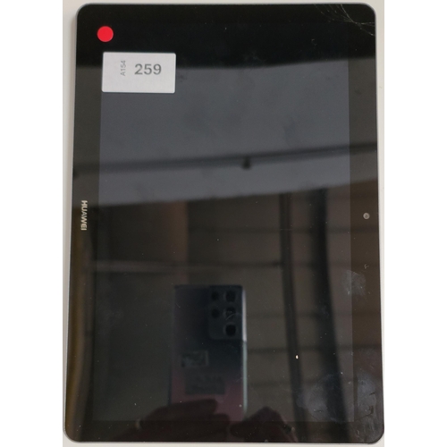 259 - HUAWEI MEDIAPAD T310
model AGS-W09. NOT Google Account Locked. Screen cracked at one corner
Note: It... 