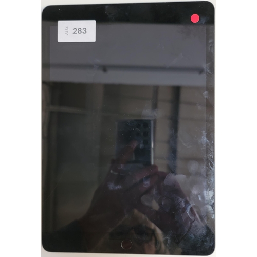 283 - APPLE IPAD 9TH GEN - A2602 - WIFI 
serial number KCC7Q26J7H. Apple account locked. Stickers to back
... 