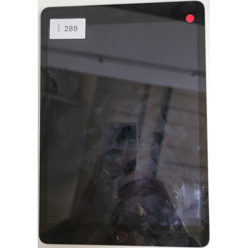 289 - APPLE IPAD 9TH GEN - A2602 - WIFI 
serial number GYC422XXV0. Apple account locked. 
Note: It is the ... 