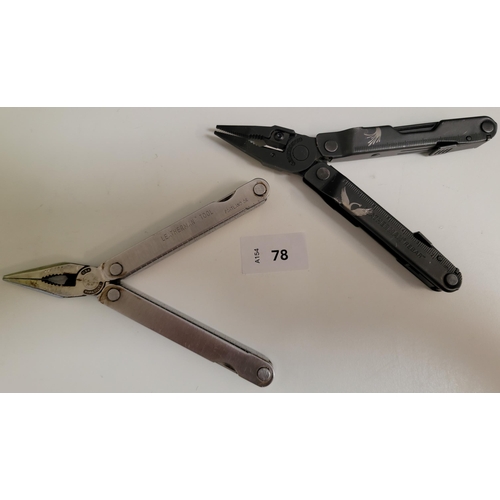 78 - TWO LEATHERMAN MULTI-TOOLS
comprising a Rebar and Tool
Note: You must be over the age of 18 to bid o... 