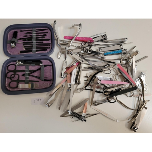 95A - LARGE SELECTION OF NAIL SCISSORS AND MANICURE TOOLS