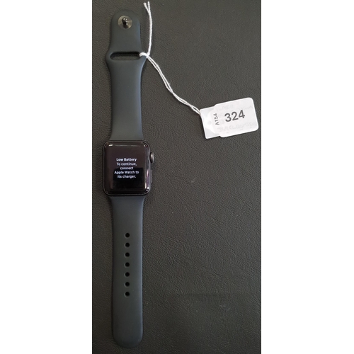 324 - APPLE WATCH SERIES 3
38mm case; model A1858; S/N JG9GLQ4MJ5X0; Apple Account Locked; Light scratches... 