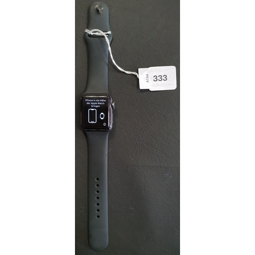 333 - APPLE WATCH SERIES 3
38mm case; model A1858; S/N GJCZNC0JJ5X0; Apple Account Locked; Cracks and scra... 