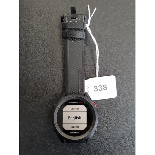 338 - GARMIN APPROACH S12 SMART WATCH 
serial number - 6YW052272, wiped.
Note: It is the buyer's responsib... 