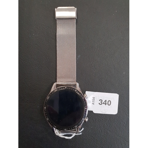 340 - HUAWEI WATCH
model LTN-B19; serial number A0D807D3EED4, wiped.
Note: It is the buyer's responsibilit... 