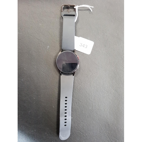 343 - SAMSUNG GALAXY WATCH 
model SM-R860, serial number RFAR92VSP8R, wiped
Note: It is the buyer's respon... 