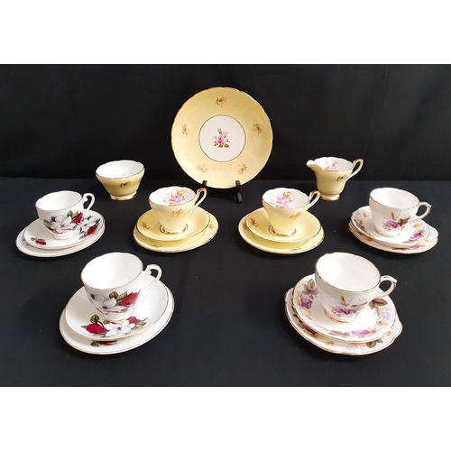 308 - SELECTION OF TEA SETS AND PART TEA SETS
including H & M Sutherland yellow twelve setting tea set inc... 