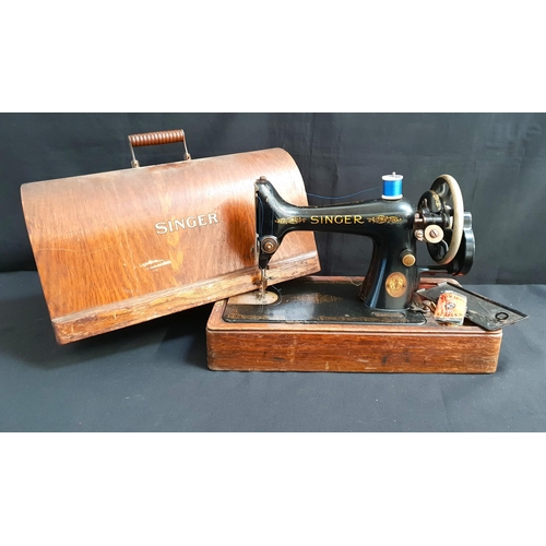 424 - 1920s SINGER SEWING MACHINE IN MAHOGANY CASE
with serial number Y5906825