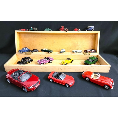 533 - SELECTION OF DIE CAST VEHICLES
of various sizes, including models by Maisto, Welly, Matchbox, Lesney... 