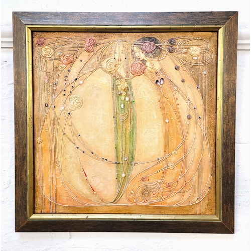 570 - SHEILA TANDY ''SECRET ROSE' 
After Margaret Macdonald, Gesso on board, limited edition Secret Rose p... 