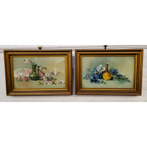 578 - M ALBRIGHT PAIR OF STILL LIFES
Flowers and Vases, oils on board, one signed and dated 1907, framed a... 