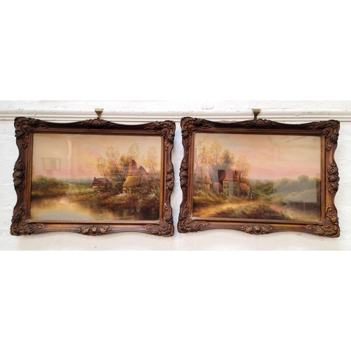 581 - PAIR OF VINTAGE NORMILL PRINTS OF RURAL SCENES
series no 2396, glazed and gilt framed, frame sizes 4... 