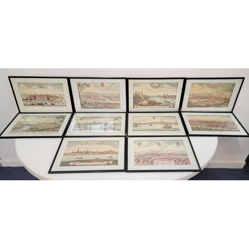 588 - ASSORTMENT OF TEN 17th CENTURY EUROPEAN CITY VIEW PRINTS
after Matthäus Merian the Elder (Swiss, 159... 