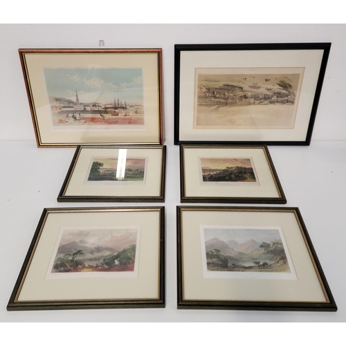 594 - SEVENTEEN VICTORIAN FRAMED PRINTS OF LOCAL INTEREST
scenes of Greenock, Port Glasgow, Dumbarton, Loc... 